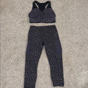 Fabletics leopard workout set